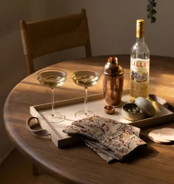 Amber Leather Coasters S/4