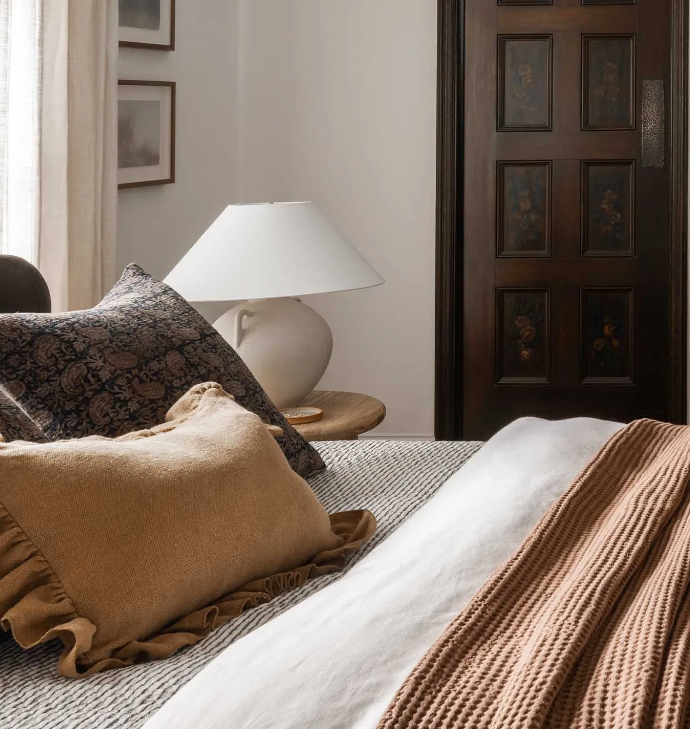 Anika Ruffle Lumbar Pillow 14" x 20"