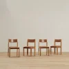 Antique Leather Chair S/4