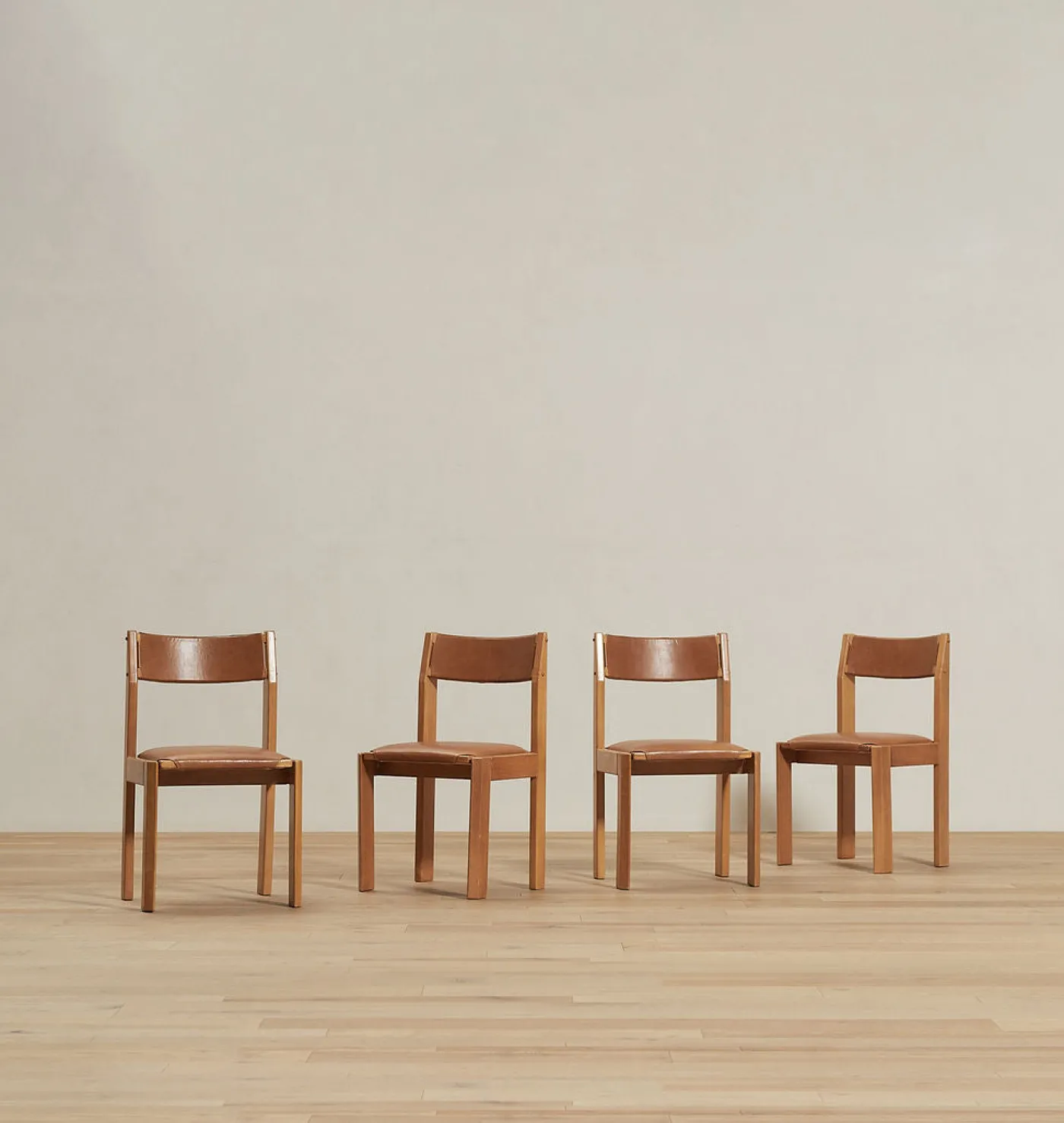 Antique Leather Chair S/4