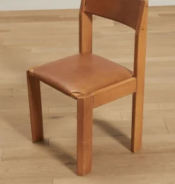 Antique Leather Chair S/4