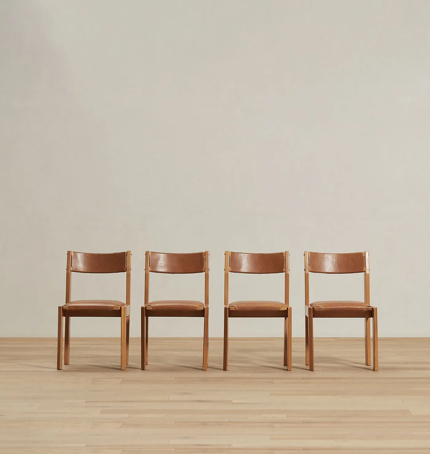 Antique Leather Chair S/4