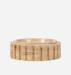 Athens Round Travertine Catchall