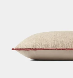 Aveline Pillow 16'' x 26'' Ivory / Wine