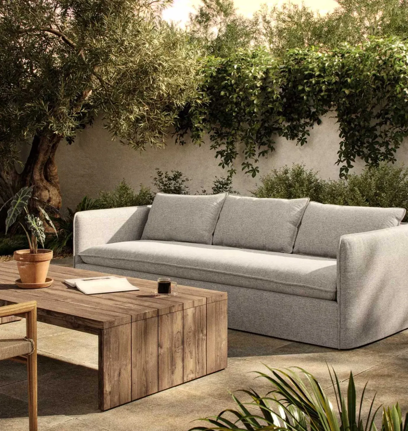 Basel Slipcovered Outdoor Sofa