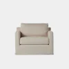 Bentham Slipcovered Swivel Chair