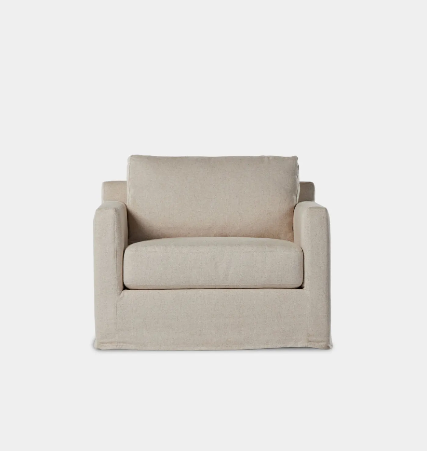 Bentham Slipcovered Swivel Chair