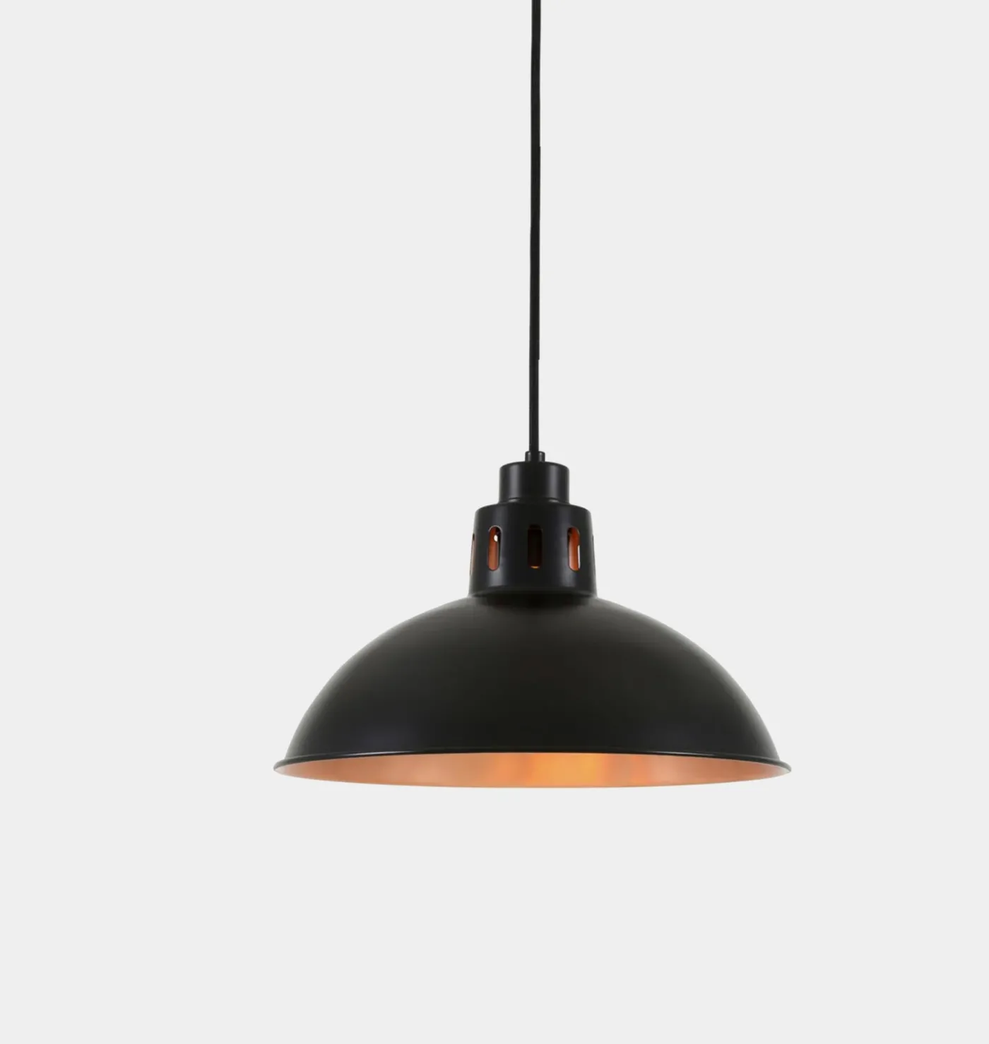Bessemer Vintage Black and Copper Pendant Light