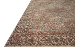Billie BIL-04 Aqua / Rust Area Rug