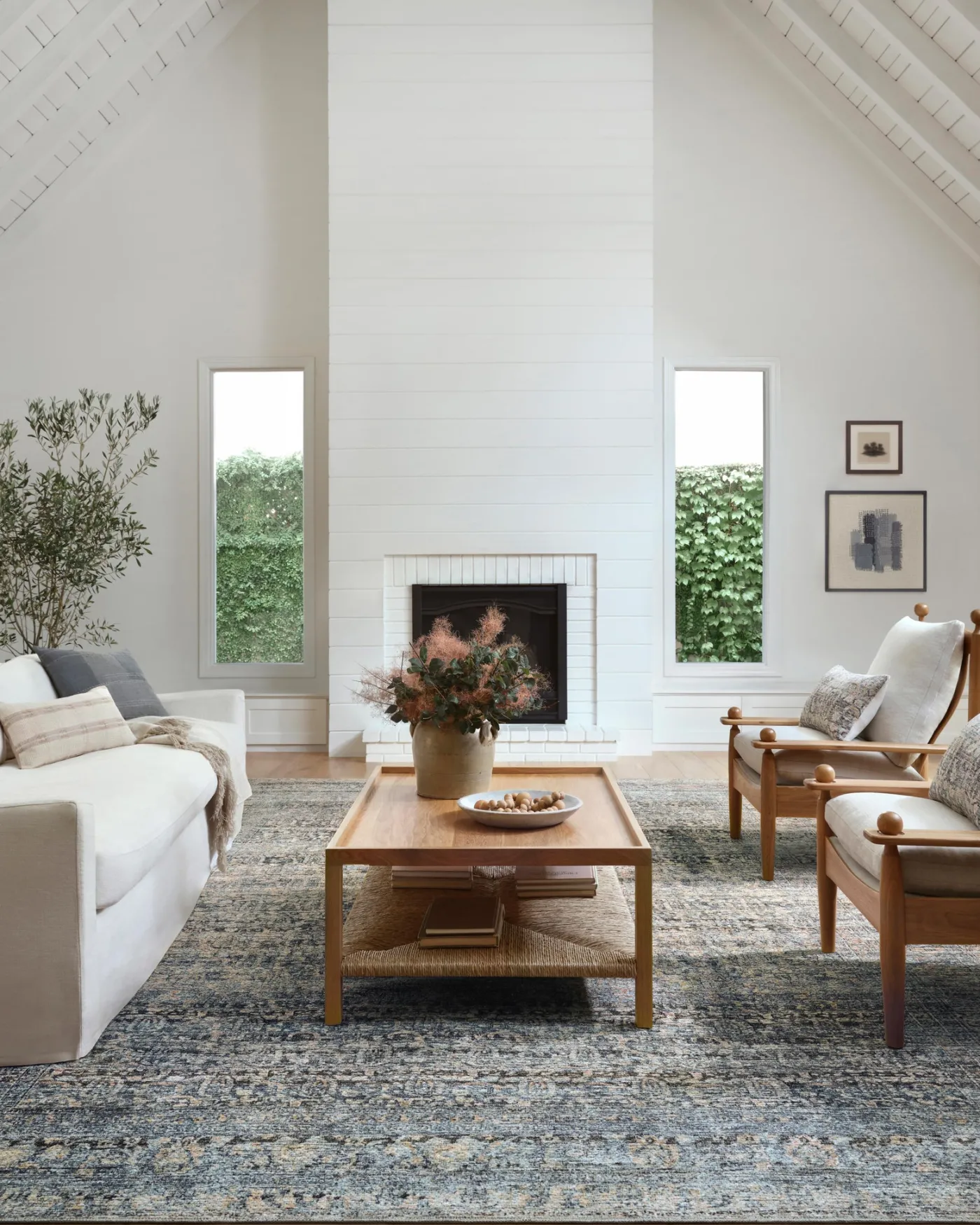 Billie BIL-05 Denim / Blush Area Rug