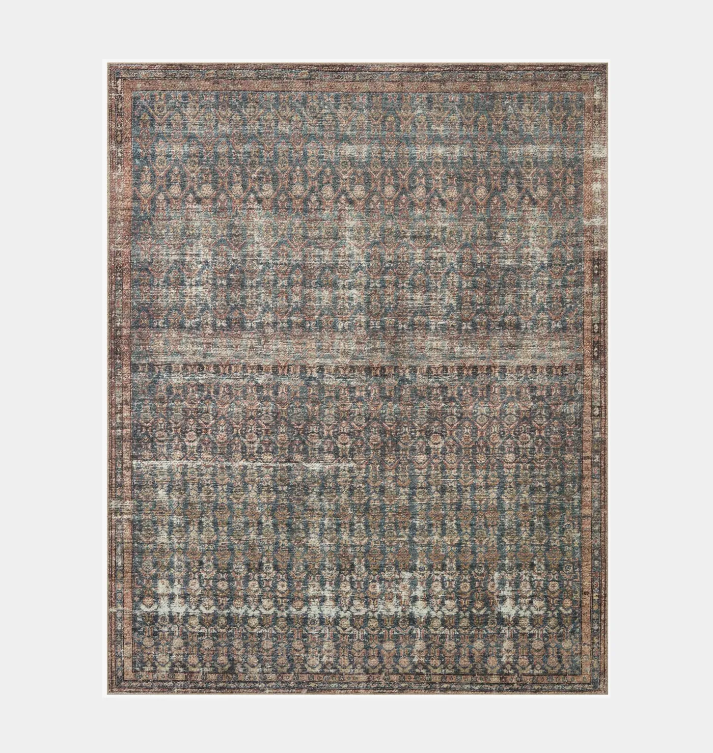 Billie BIL-02 Ocean / Brick Area Rug