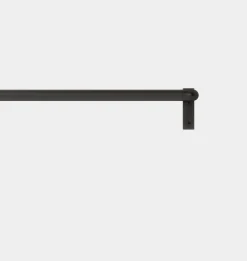 Black Curved Curtain Rod 78"-150"