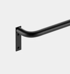 Black Curved Curtain Rod 78"-150"