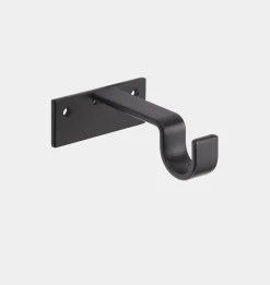 Black Curved Curtain Rod 78
