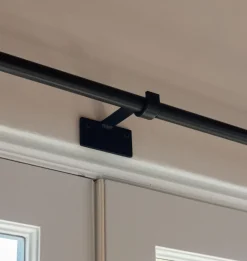 Black Curved Curtain Rod 78
