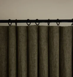 Black Curved Curtain Rod 78