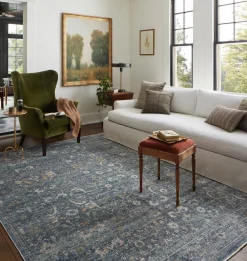 Bradbury BRU-03 Ocean / Gold Area Rug