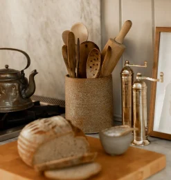 Brushed Stoneware Crock
