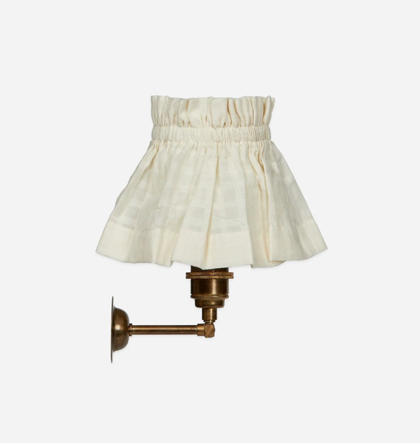 Checked Cotton Wall Sconce