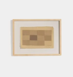 Checkered Earth Tones Framed Print