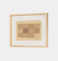 Checkered Earth Tones Framed Print