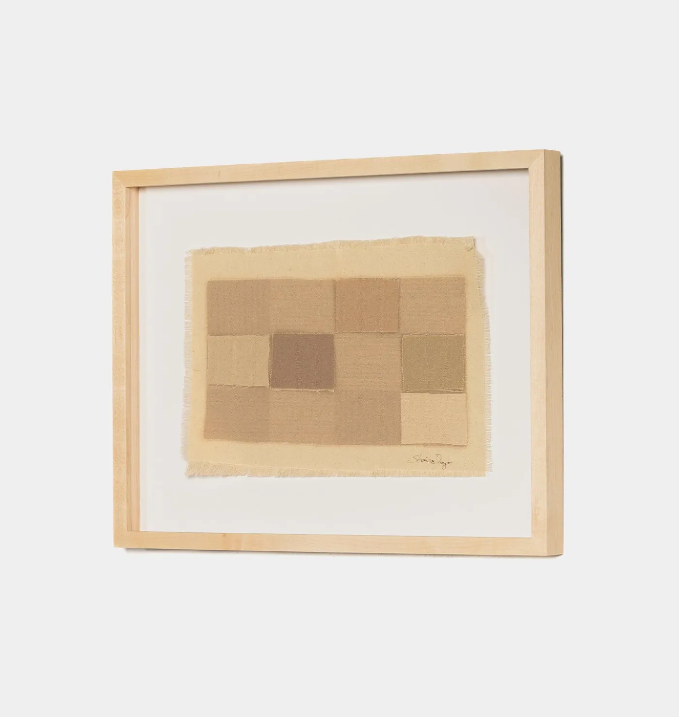 Checkered Earth Tones Framed Print