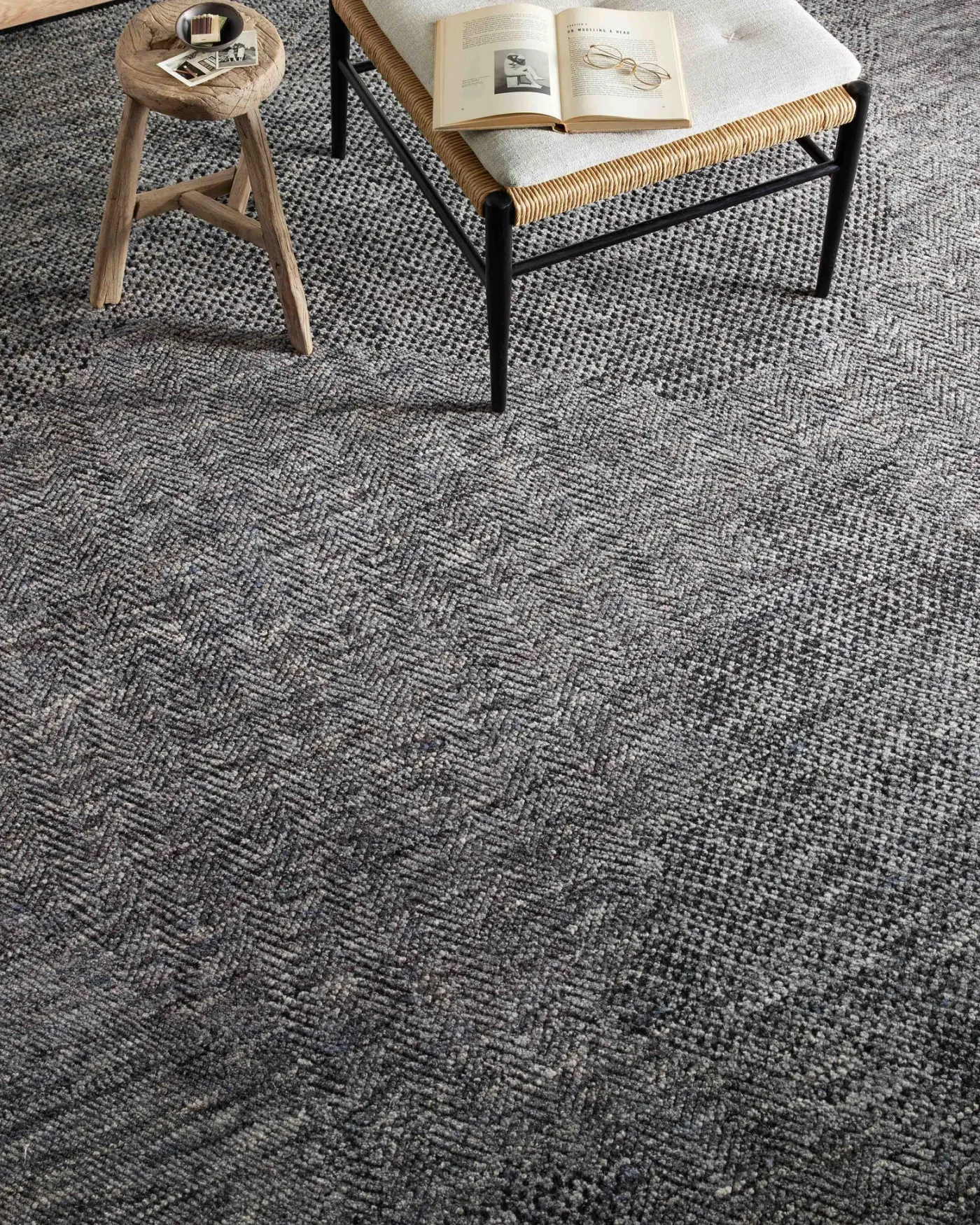 Collins COI-01 Charcoal / Denim Area Rug