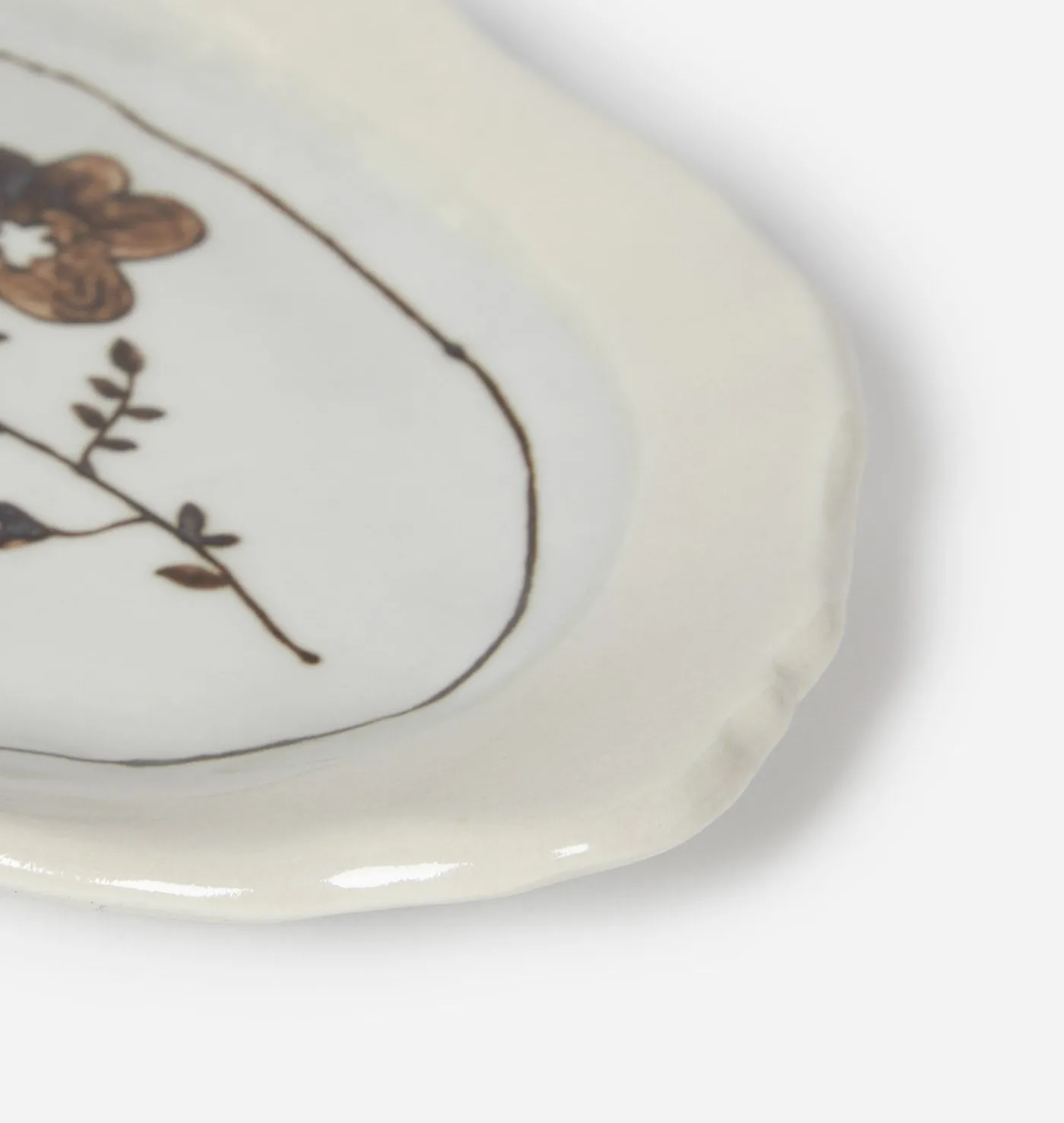 Cream Oval Catchall Tray