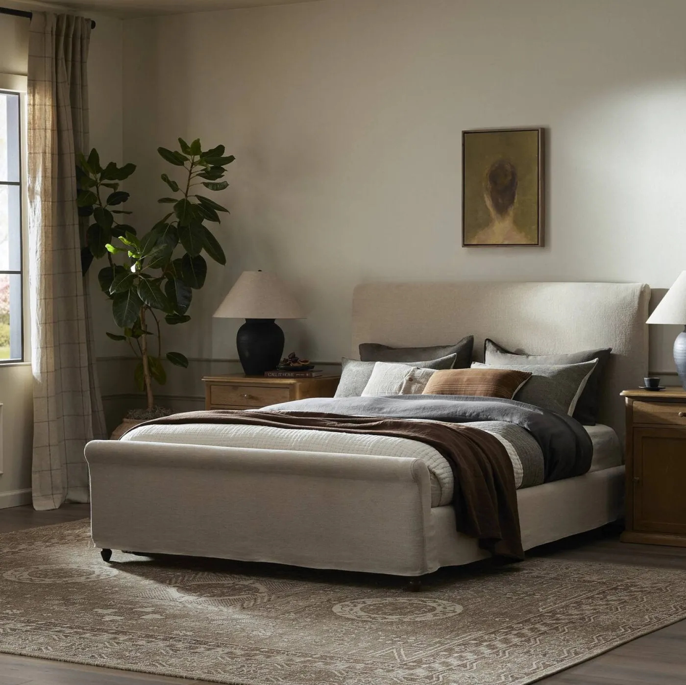 Dalia Slipcovered Bed