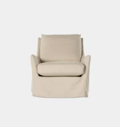 Danny Slipcovered Swivel Armchair
