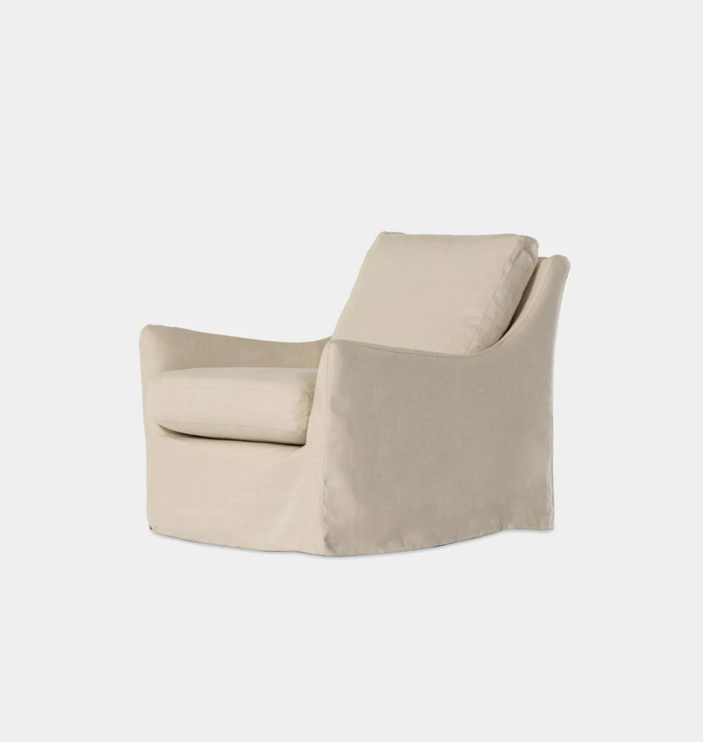 Danny Slipcovered Swivel Armchair