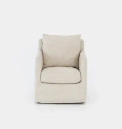 Douglas Slipcovered Swivel Chair