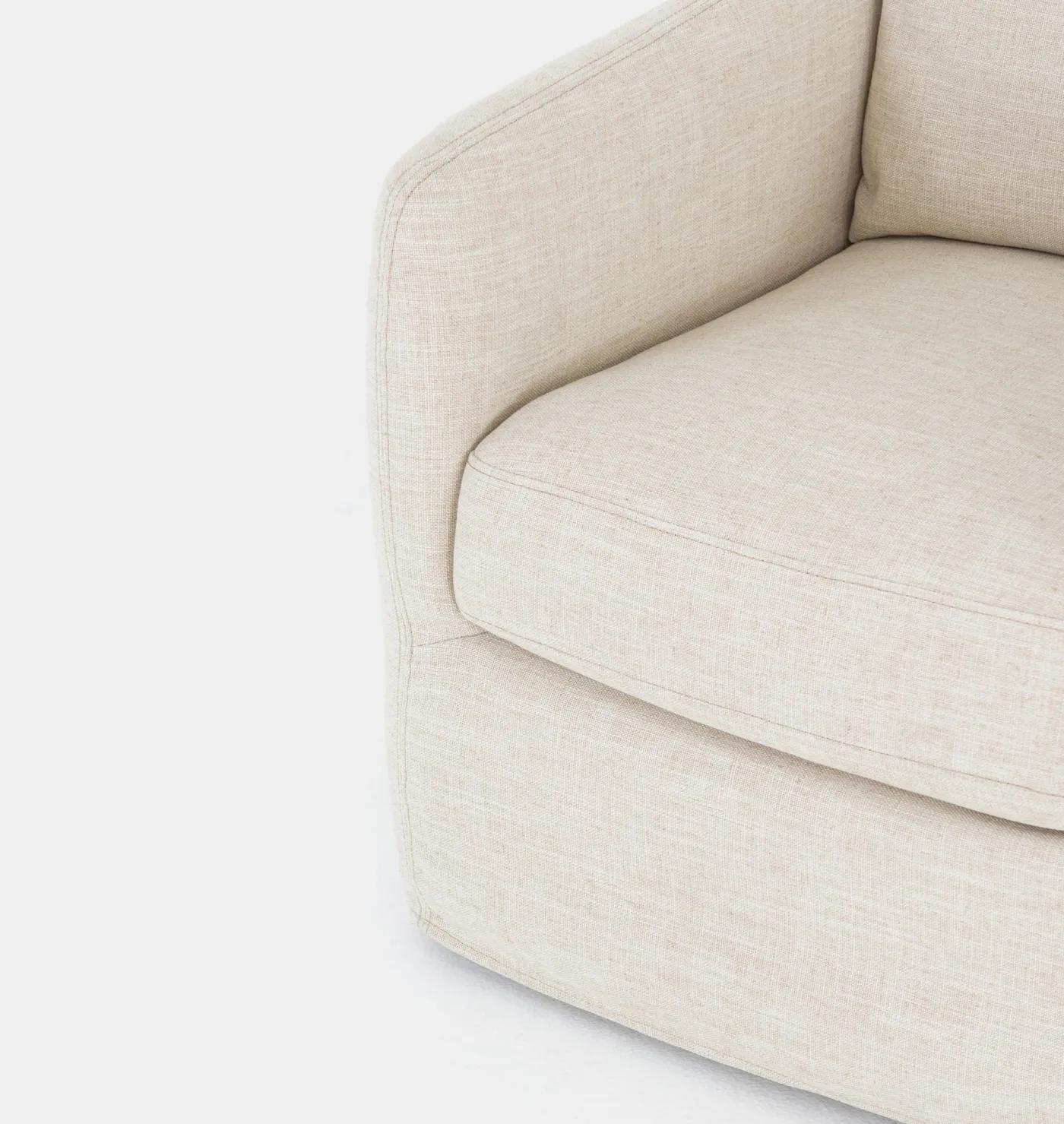 Douglas Slipcovered Swivel Chair