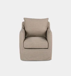 Douglas Slipcovered Swivel Chair