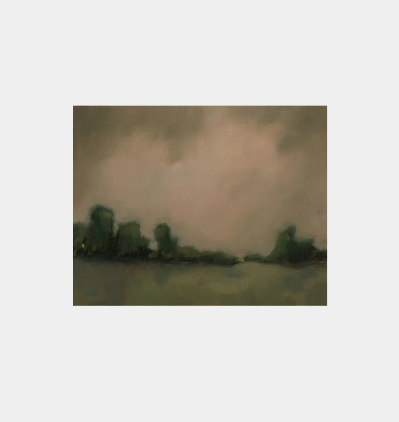 Evening in Dusty Rose Unframed Print 11" x 14"