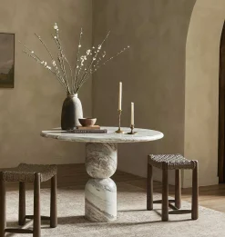 Figueroa Round Marble Dining Table