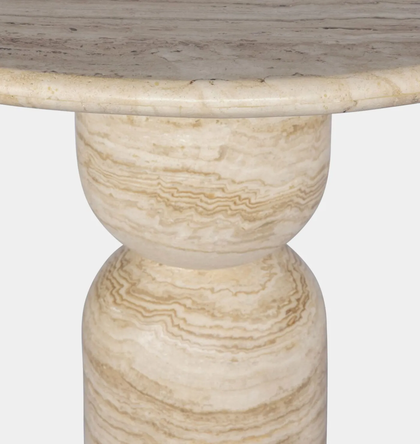 Figueroa Round Travertine Dining Table