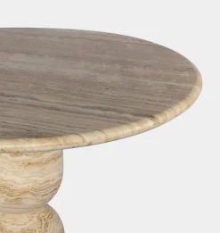 Figueroa Round Travertine Dining Table