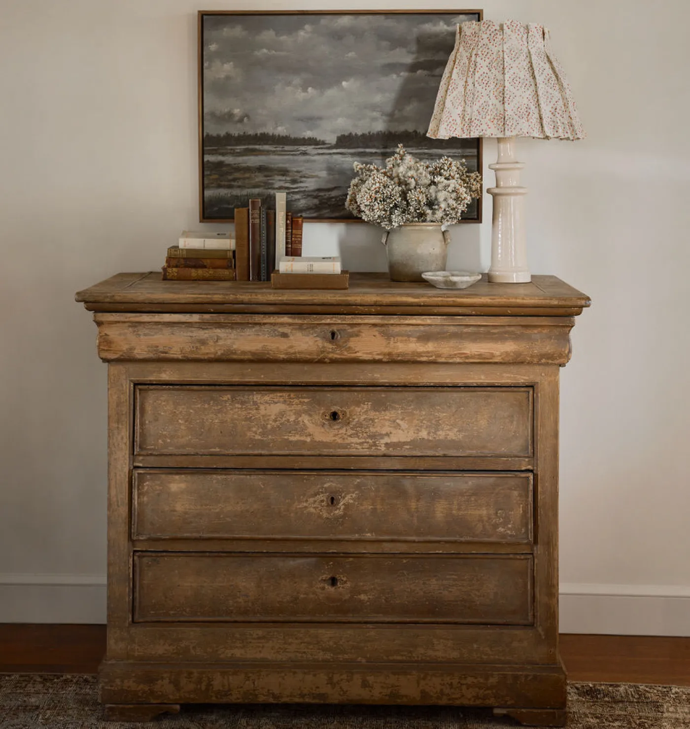 Floral Posy Linen Table Lamp