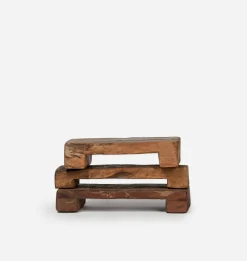 Found Natural Wood Pedestal