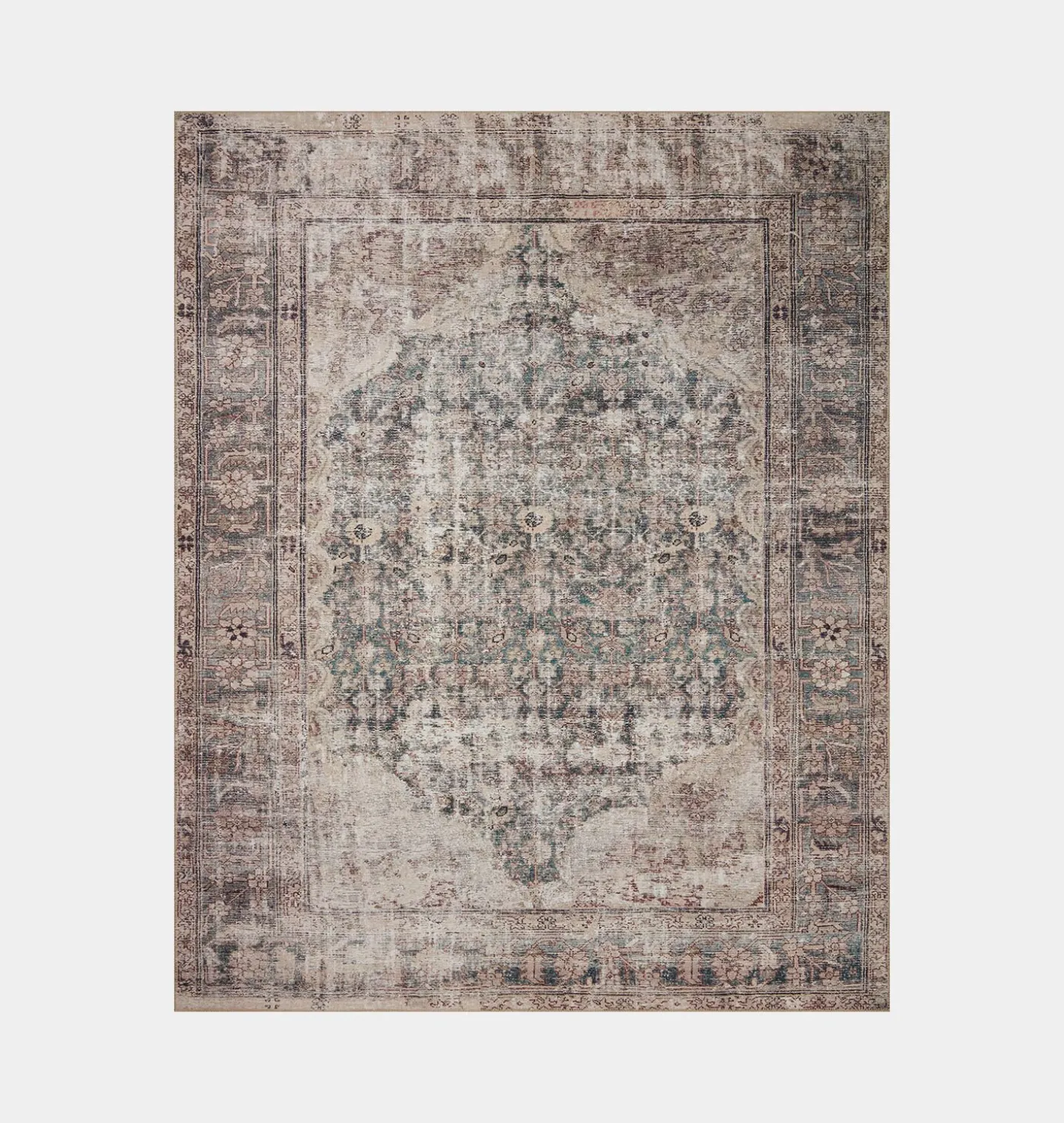 Georgie GER-08 Lagoon / Beige Area Rug