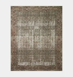 Georgie GER-07 Moss / Salmon Area Rug