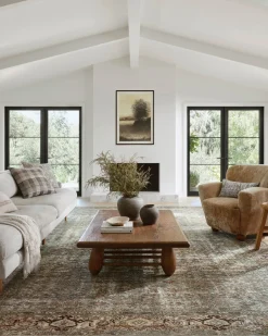 Georgie GER-07 Moss / Salmon Area Rug
