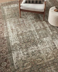 Georgie GER-07 Moss / Salmon Area Rug
