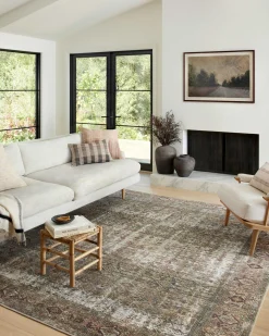 Georgie GER-07 Moss / Salmon Area Rug