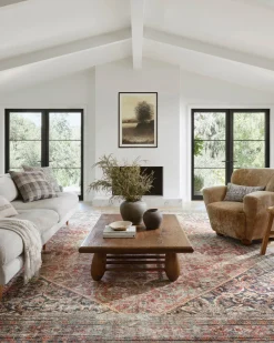 Georgie GER-01 Red / Navy Area Rug