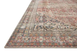 Georgie GER-01 Red / Navy Area Rug