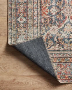 Georgie GER-01 Red / Navy Area Rug