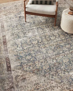 Georgie GER-04 Teal / Antique Area Rug
