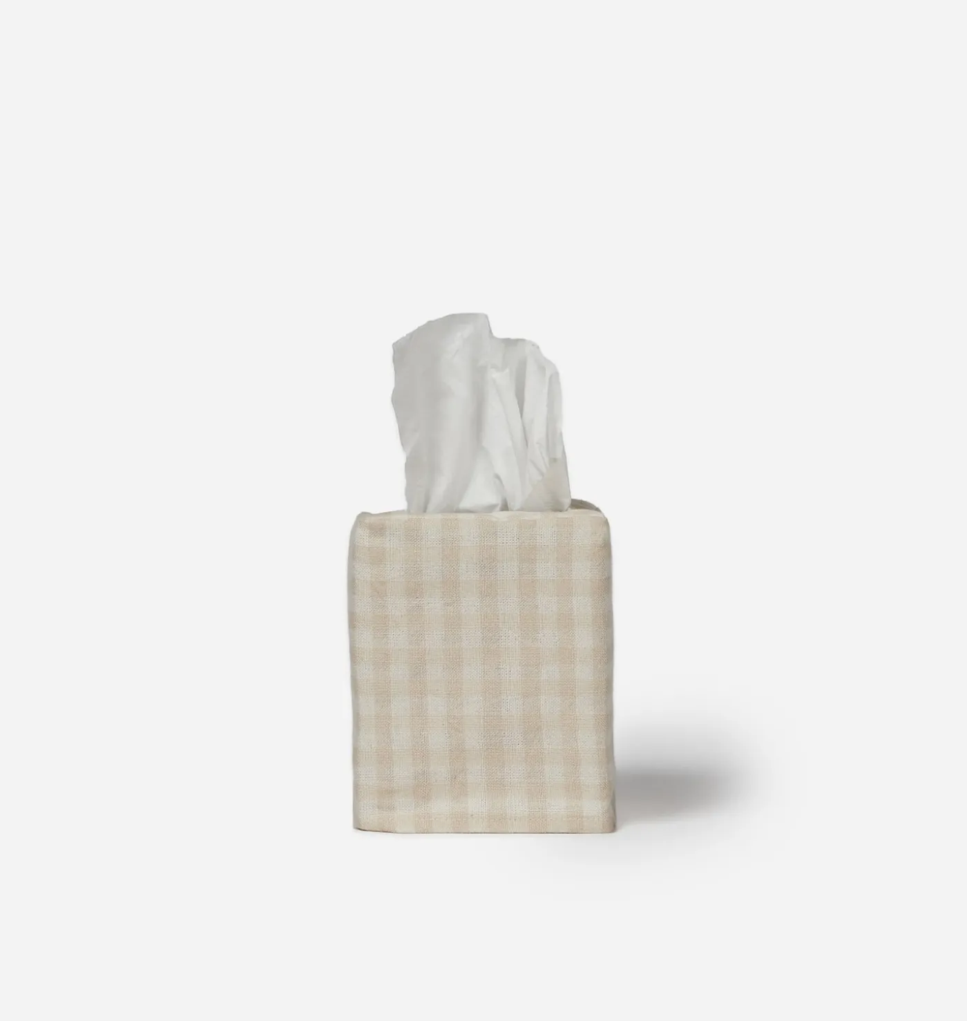 Gingham Woven Tissue Box